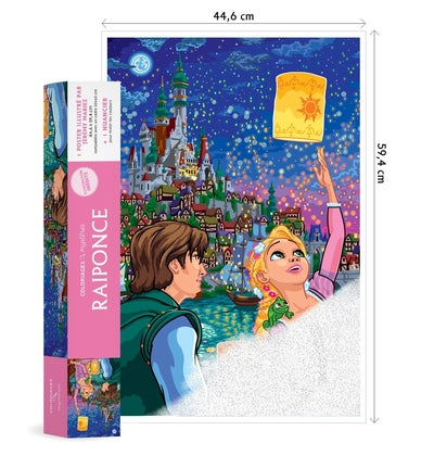 Coloriages Mystères - Poster Disney Raiponce